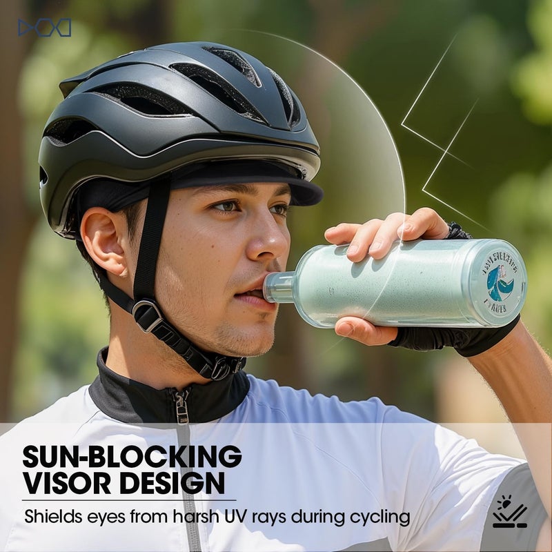 SUNMECI 2 Pcs Cooling Skull Cap for Men,Cycling Cap Helmet Liner with Sun Visor for Running Bike Hard Hat Liner - Image 3